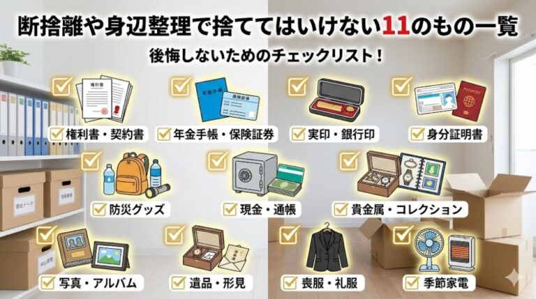 【完全版】断捨離や身辺整理で捨ててはいけない11のもの！後悔ゼロ
